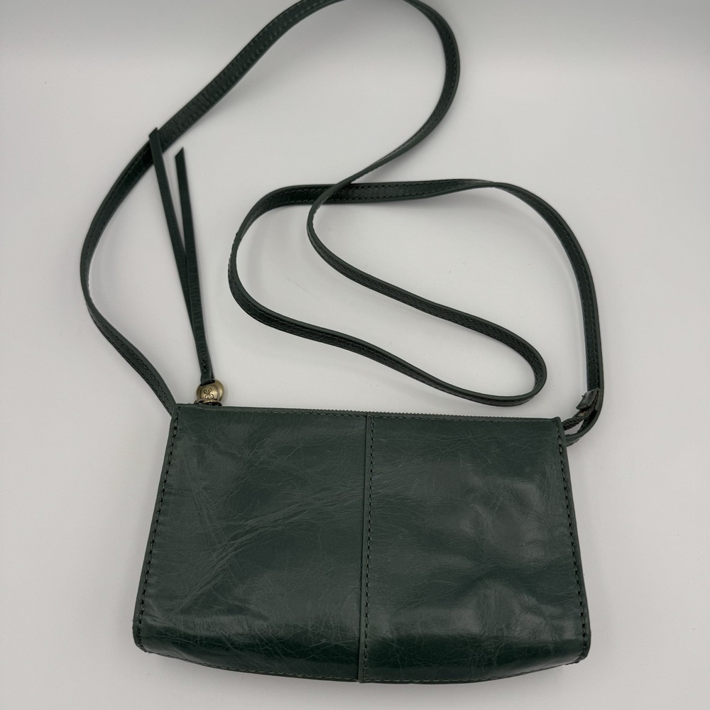 Hobo Jewel Leather Crossbody Bag Purse Green Spruce